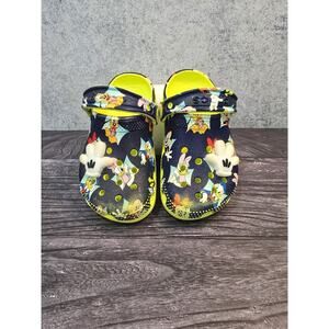 CROCS Disney Clogs Toddler Kids Size 8C Mickey Mouse & Friends Light Up Jibbitz
